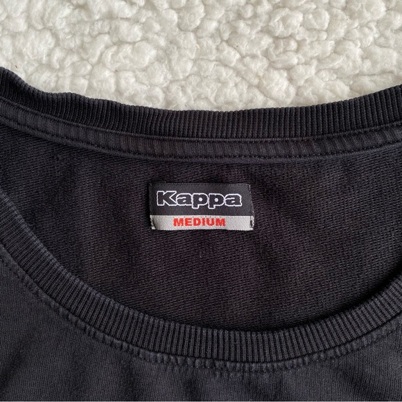 Kappa Y2K black cotton cropped striped sweater - Picture 4 of 6
